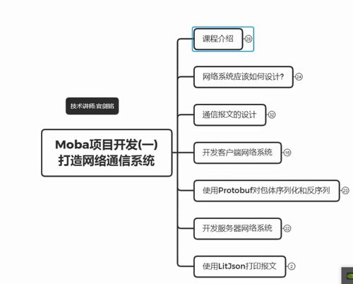 MOBA项目开发一 打造网络通信系统——任务1课程介绍